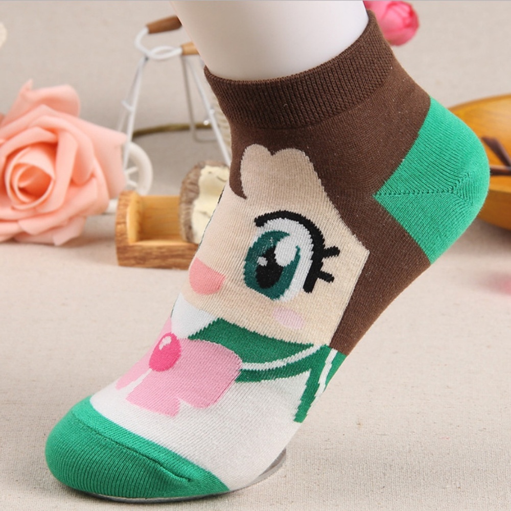 Set of 6! Sailor Moon Yellow Short Ankle Socks - Picture 2 of 8